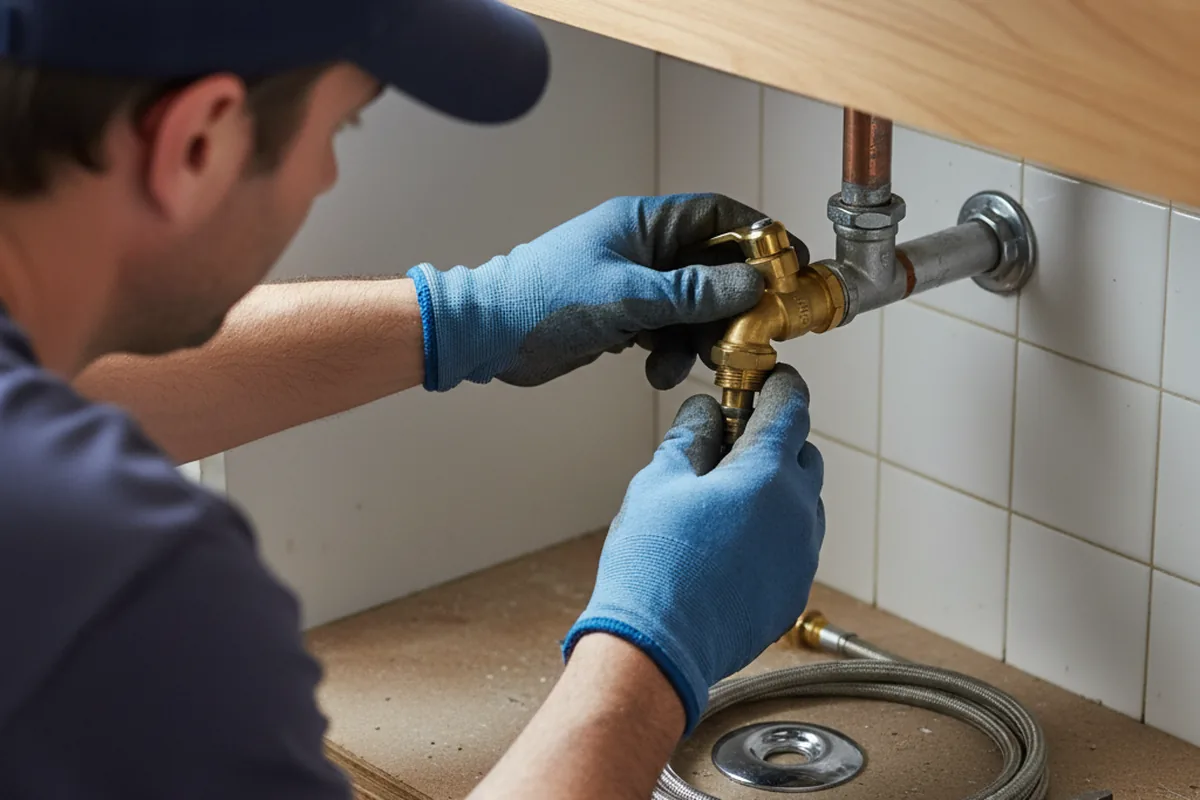 Shutoff valve and fitting work during Faucet and Fixture Repair in Laughlin